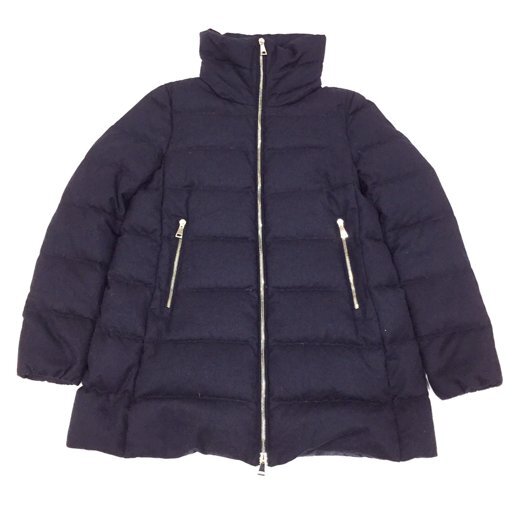 1 иен Moncler размер 1 TORCELLE GIUBBOTTO длинный рукав пуховик Zip выше внешний женский темно-синий серия 