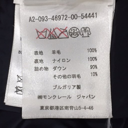 1 иен Moncler размер 1 TORCELLE GIUBBOTTO длинный рукав пуховик Zip выше внешний женский темно-синий серия 