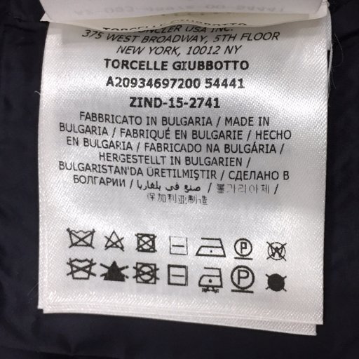 1 иен Moncler размер 1 TORCELLE GIUBBOTTO длинный рукав пуховик Zip выше внешний женский темно-синий серия 