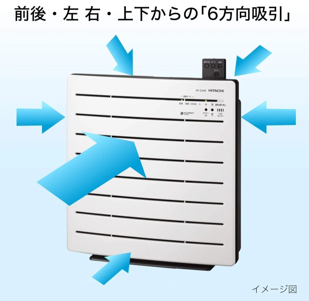日立 空気清浄機 クリエア ~15畳 床置き卓上 EP-Z30R W ホワイト_画像4