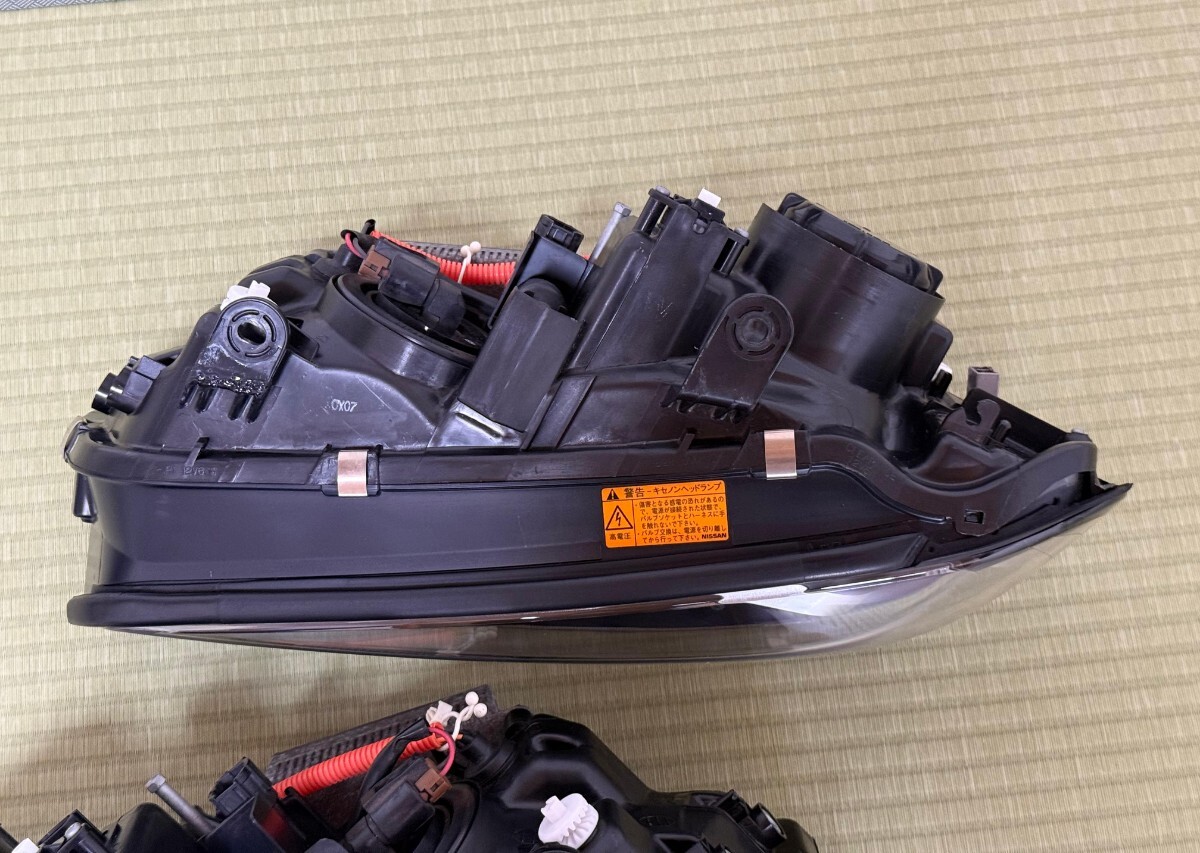 美品 黄ばみ無 NISSAN R34 ER34 HR34 ENR34 BNR34 GT-R GTR 日産 スカイライン 純正 前期 HID ヘッドライト 左右 セット ICHIKOH 1601 ②_画像6