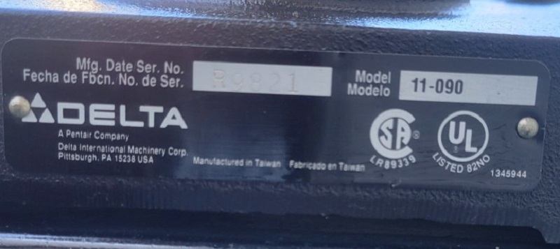 ●○中古　DELTA　架台付ボール盤　11-090　※一部へこみ有(カバー)○●_画像10