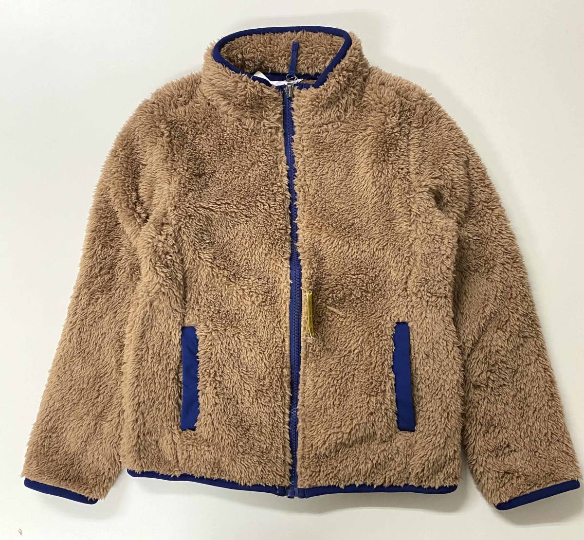 新品 130 ★ コストコ 32°HEAT ボア フリース ジャケット ブラウン 7/8 キッズ フルジップ アウター 男女兼用 ボーイズ ガールズ 130 140_画像2