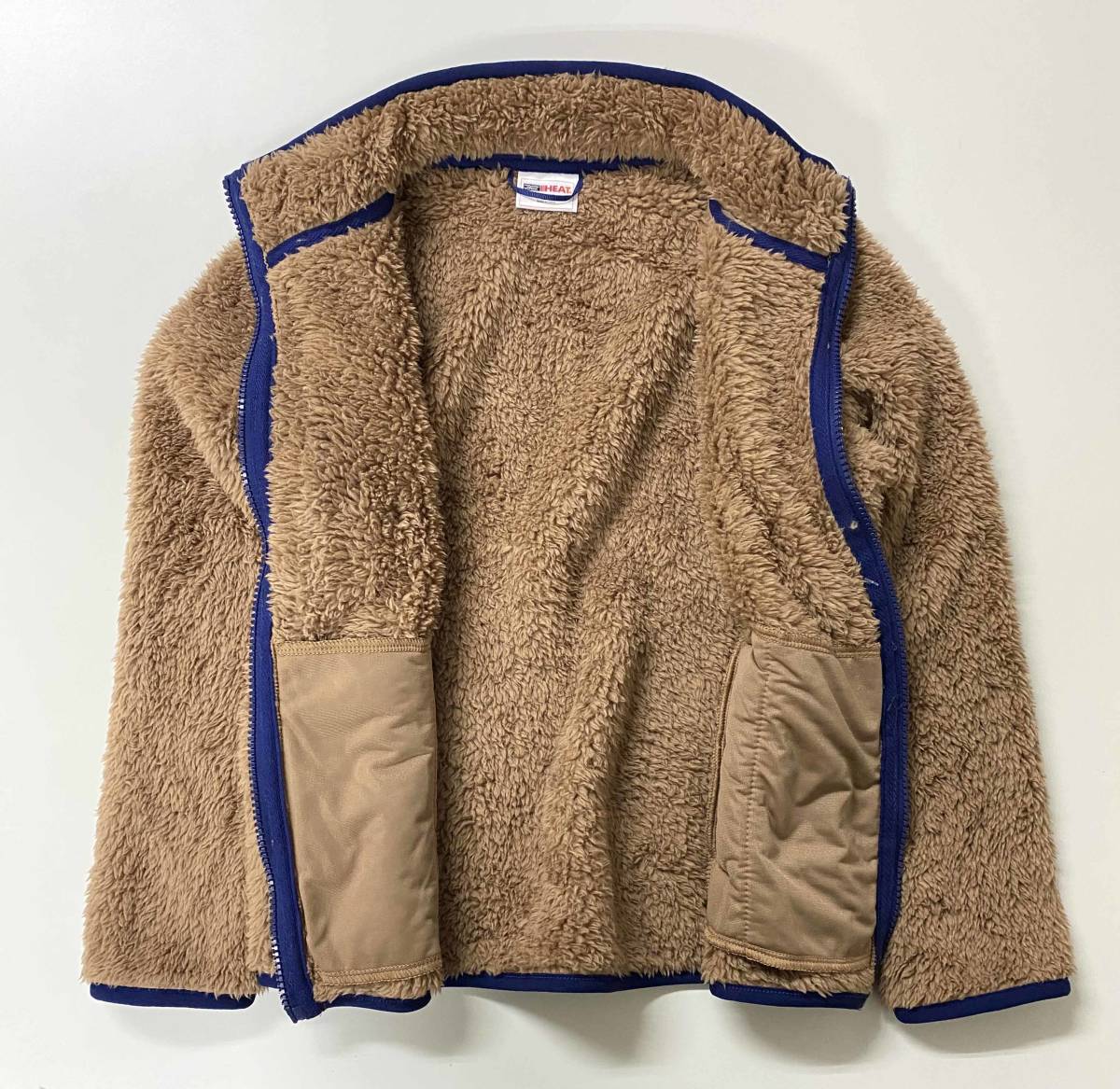 新品 130 ★ コストコ 32°HEAT ボア フリース ジャケット ブラウン 7/8 キッズ フルジップ アウター 男女兼用 ボーイズ ガールズ 130 140_画像4