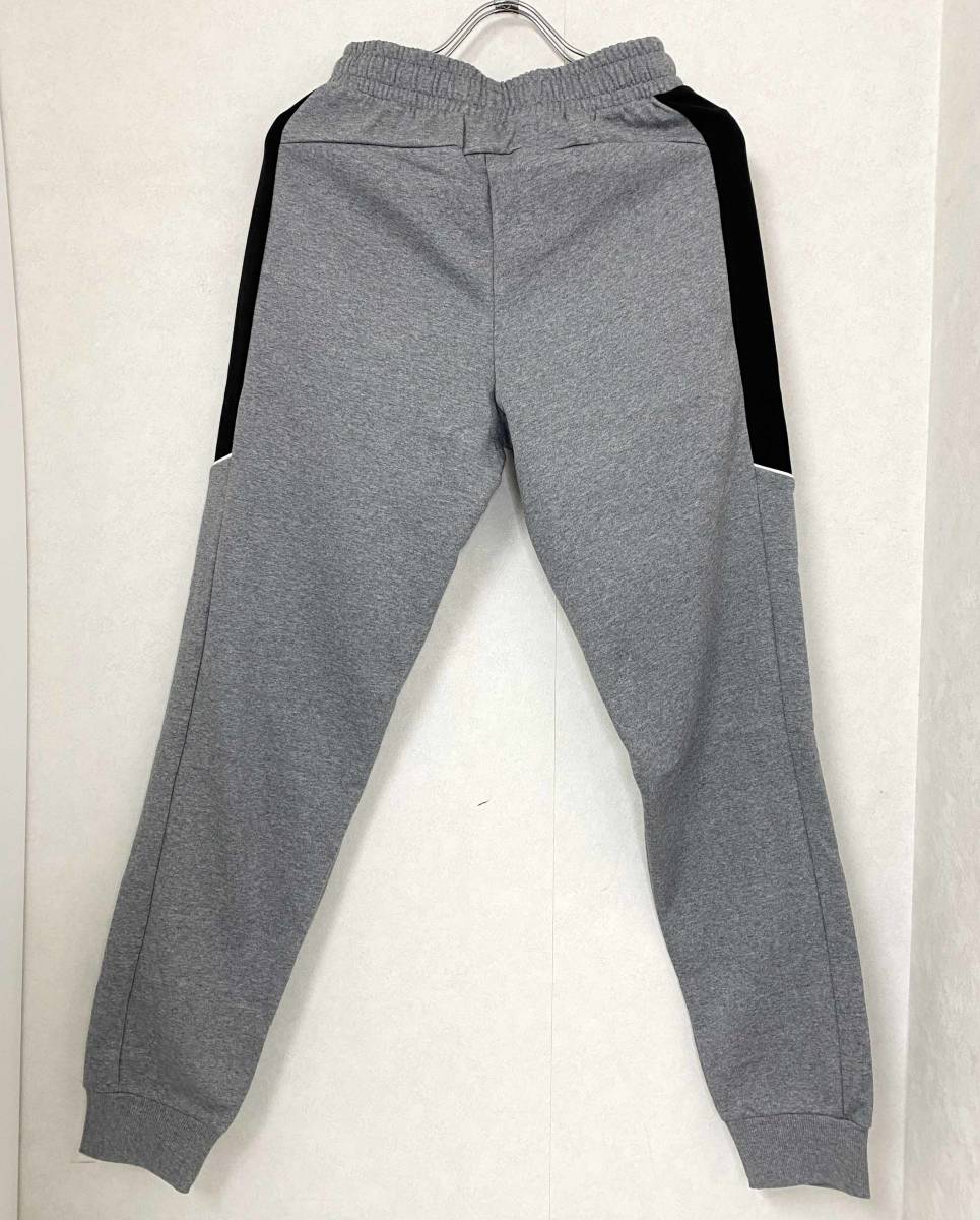 新品 S ★ PUMA プーマ メンズ スウェット ジョガー パンツ 裏起毛 グレー PipeSportsJogger ロゴ 裏フリース コットン ユニセックス_画像5
