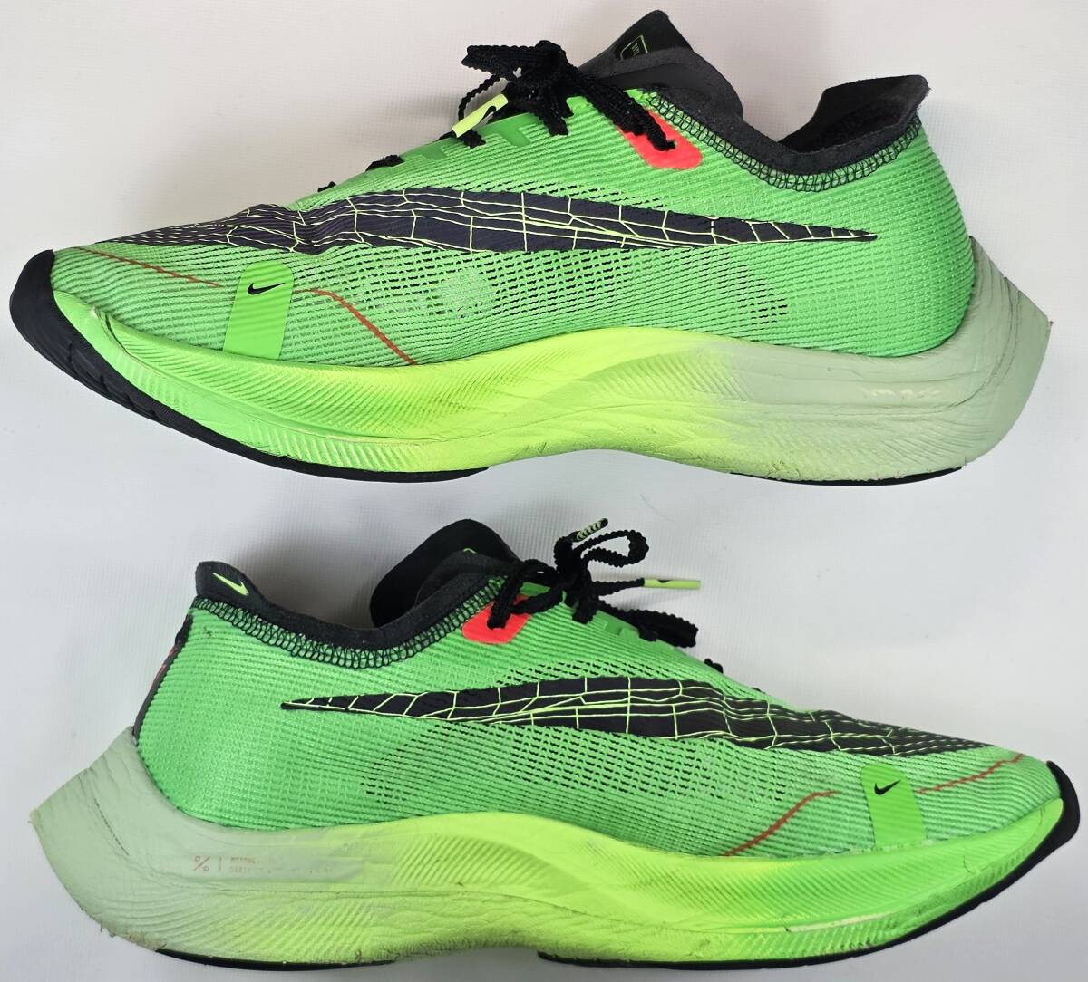 【美品・USED/ZOOMX＆CARBON PLATE内蔵/超軽量188g/リフレクタブル素材】NIKE　ZOOMX　VAPORFLY　NEXT％２　“EKIDEN”　　サイズ＝26.0cm_画像8