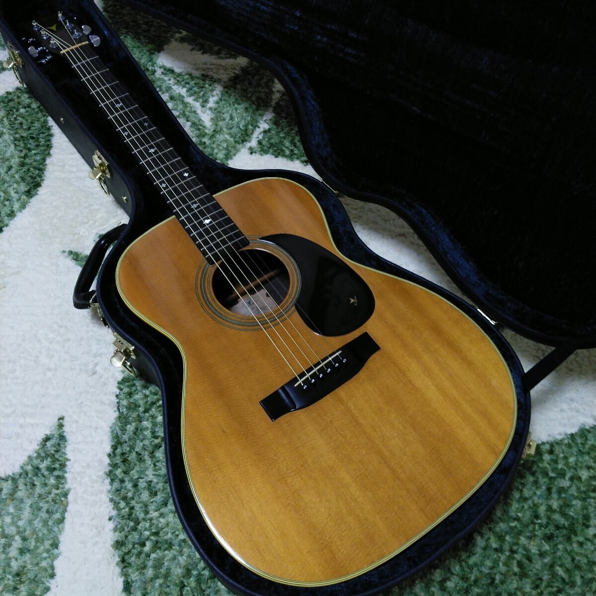 K.yairi DY-008F 1981 год производства 000 модель все одиночный доска Rucker покраска черное дерево гриф краска включено PG k.yairi оригинальный жесткий чехол есть прекрасный звук редкий товар 