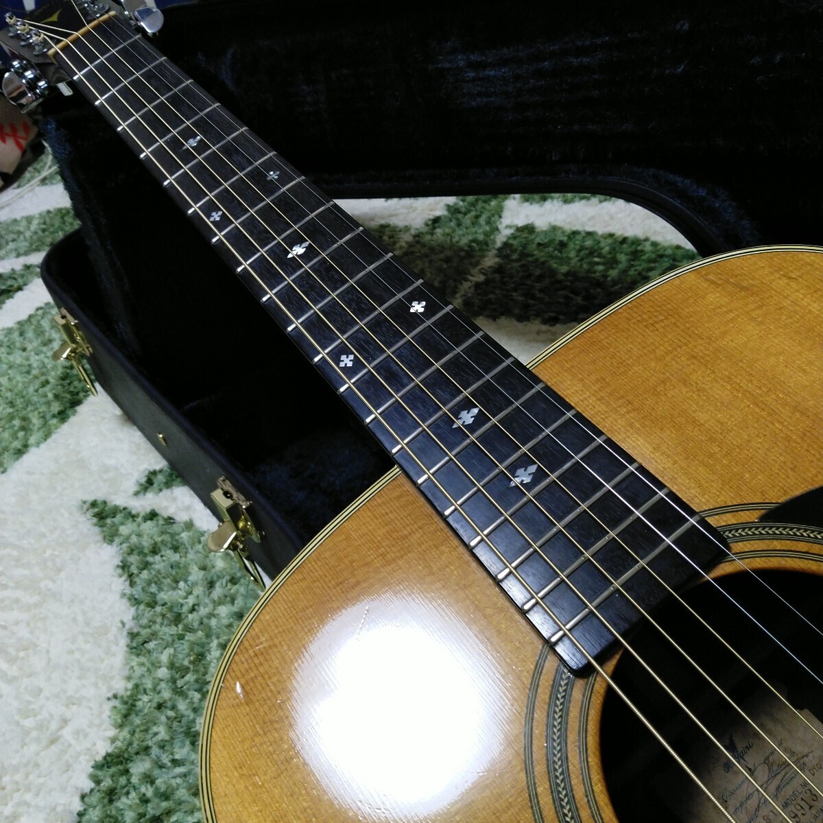 K.yairi DY-008F 1981 год производства 000 модель все одиночный доска Rucker покраска черное дерево гриф краска включено PG k.yairi оригинальный жесткий чехол есть прекрасный звук редкий товар 