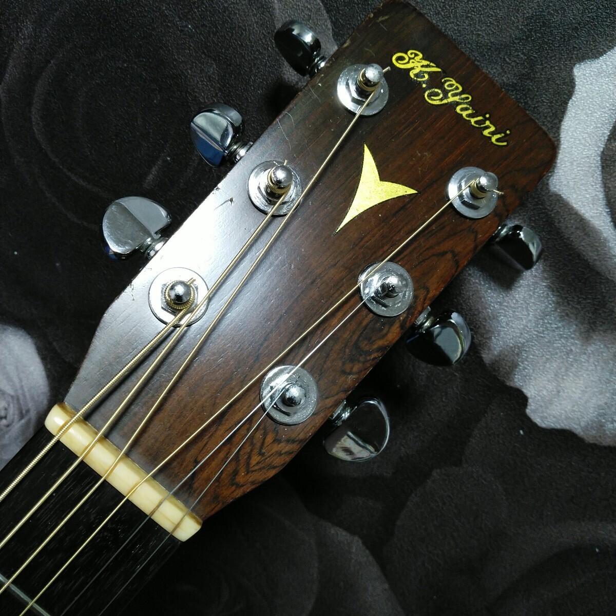 K.yairi DY-008F 1981 год производства 000 модель все одиночный доска Rucker покраска черное дерево гриф краска включено PG k.yairi оригинальный жесткий чехол есть прекрасный звук редкий товар 
