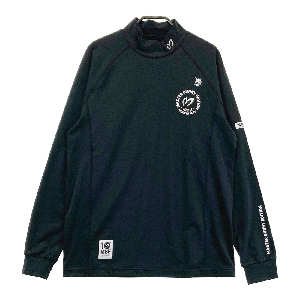 MASTER BUNNY EDITION マスターバニーエディション 10周年 ハイネック 長袖Tシャツ ブラック系 4 [240101551509] ゴルフウェア メンズ_画像1