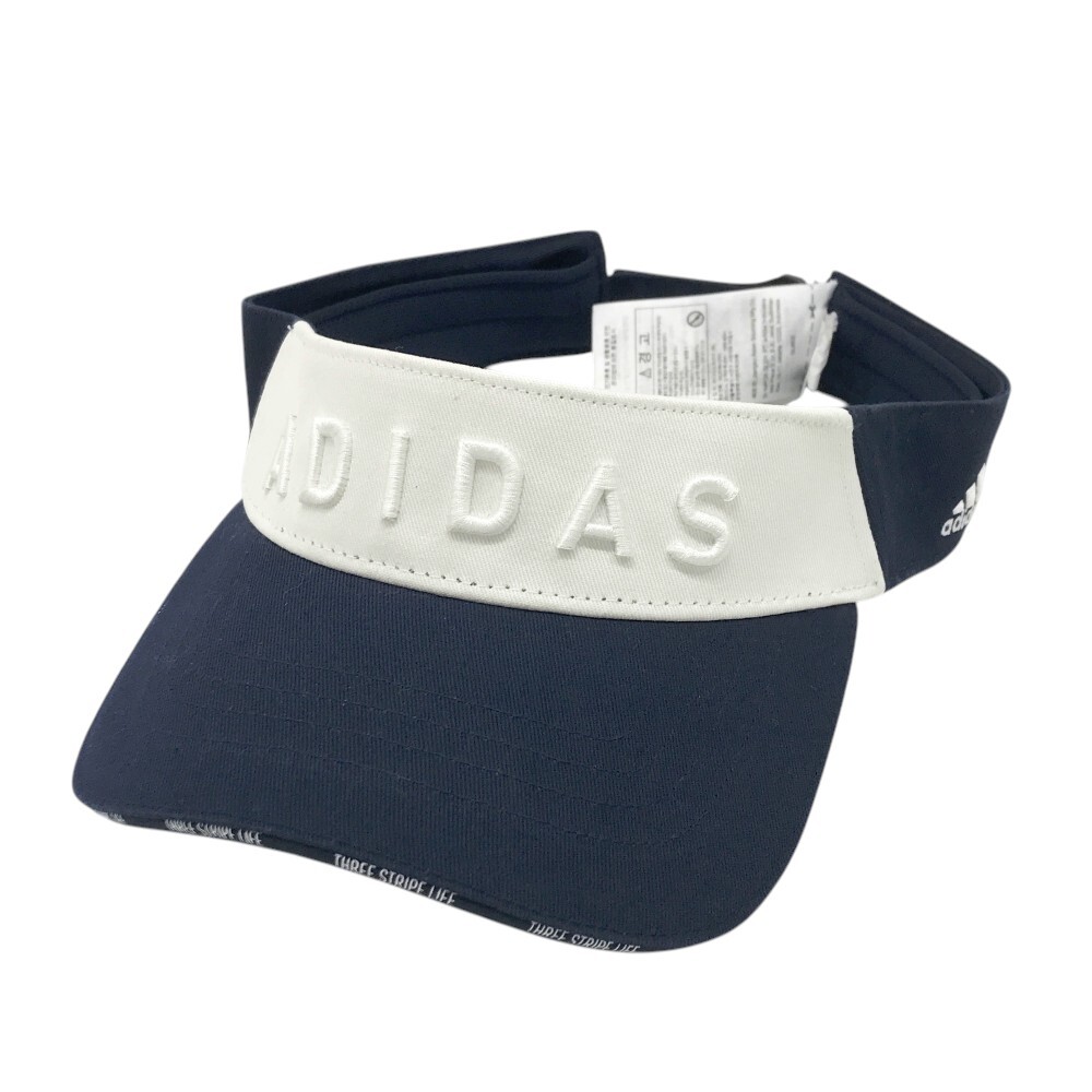 ADIDAS GOLF アディダスゴルフ サンバイザー ネイビー系 フリーサイズ [240101562282] ゴルフウェア_画像1