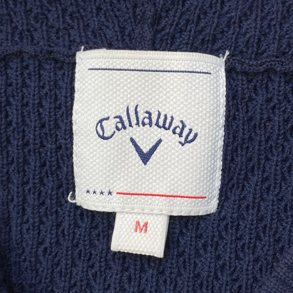 CALLAWAY SELECT キャロウェイ セレクト フード付きニットベスト ネイビー系 M [240101559046] ゴルフウェア レディース_画像3