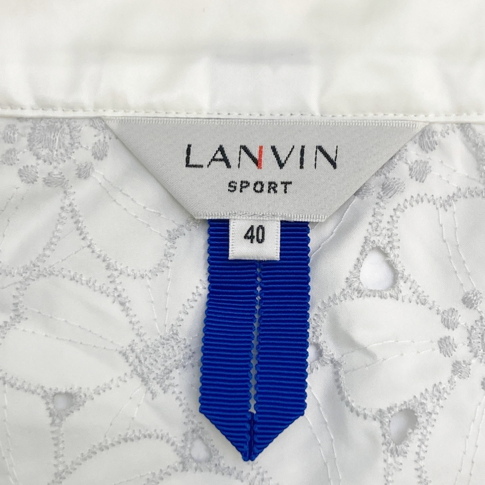 LANVIN SPORT ランバン スポール ジップベスト 花柄 ホワイト系 40 [240101567274] ゴルフウェア レディース_画像4