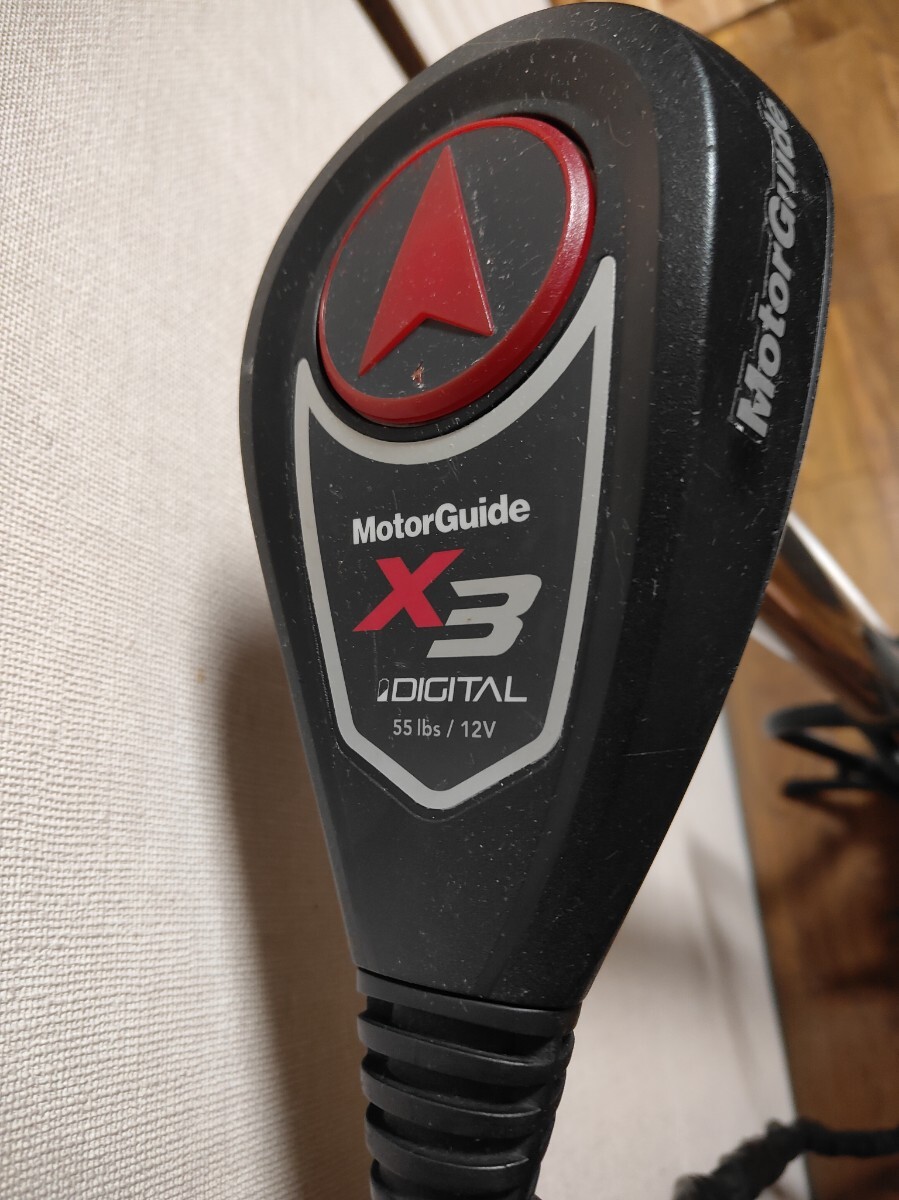 No09【エレキモーター［フットコン］】モーターガイＸ3 12V55lbsデジタル無段階変速36インチシャフト長_画像2