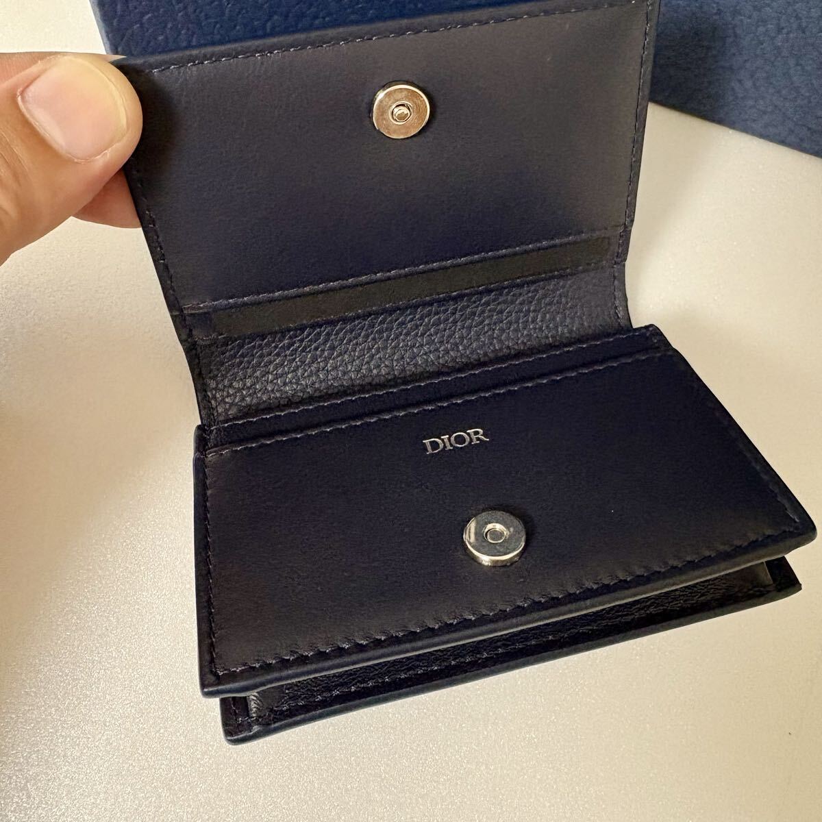 【新品未使用品】DIOR CD Icon ビジネスカードホルダー 　ネイビー_画像4