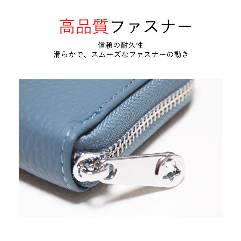 ミニ財布 コインケース グリーン 緑 カードケース じゃばら BOX型 本革 ラウンドファスナー メンズ レディース コンパクト 大容量 ボック b_画像4