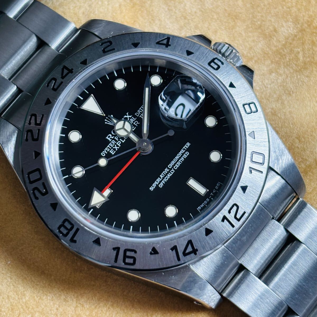 ROLEX ロレックス エクスプローラーII 16570 SS/SS 自動 男性用/Men's watches ブラック文字盤　中古未使用品　送:60_画像1