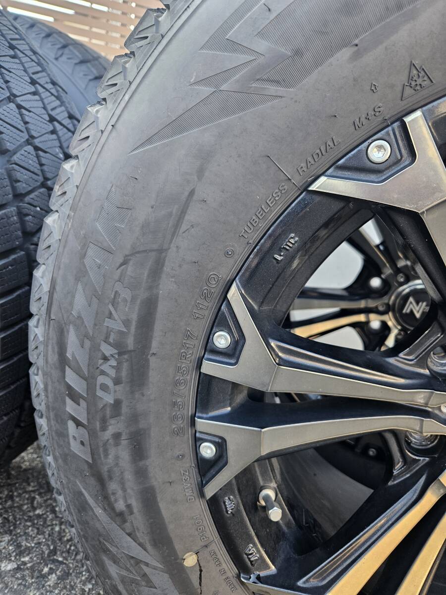 ランクルプラド サーフ ハイラックス等 17インチ ブリヂストン DM-V3 265/65R17 スタッドレスタイヤ ホイール 4本SET_画像3