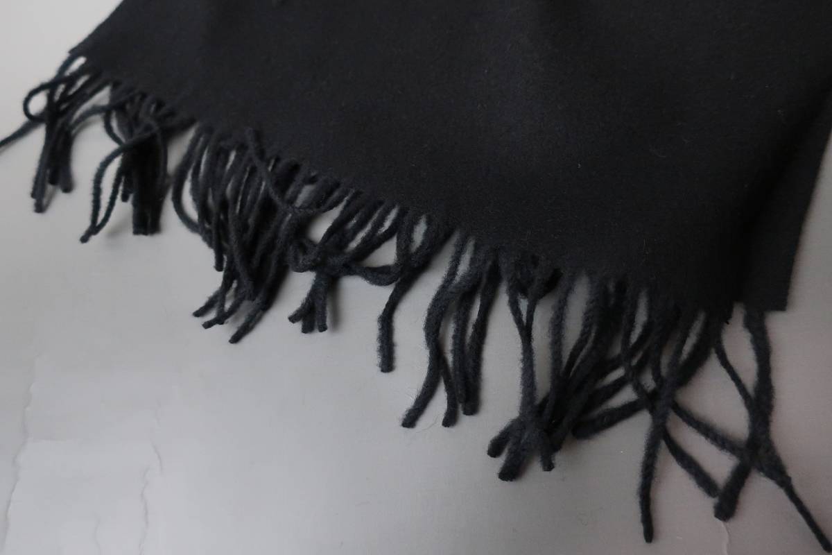 新品　ウール　１００％　マフラー　黒_画像5