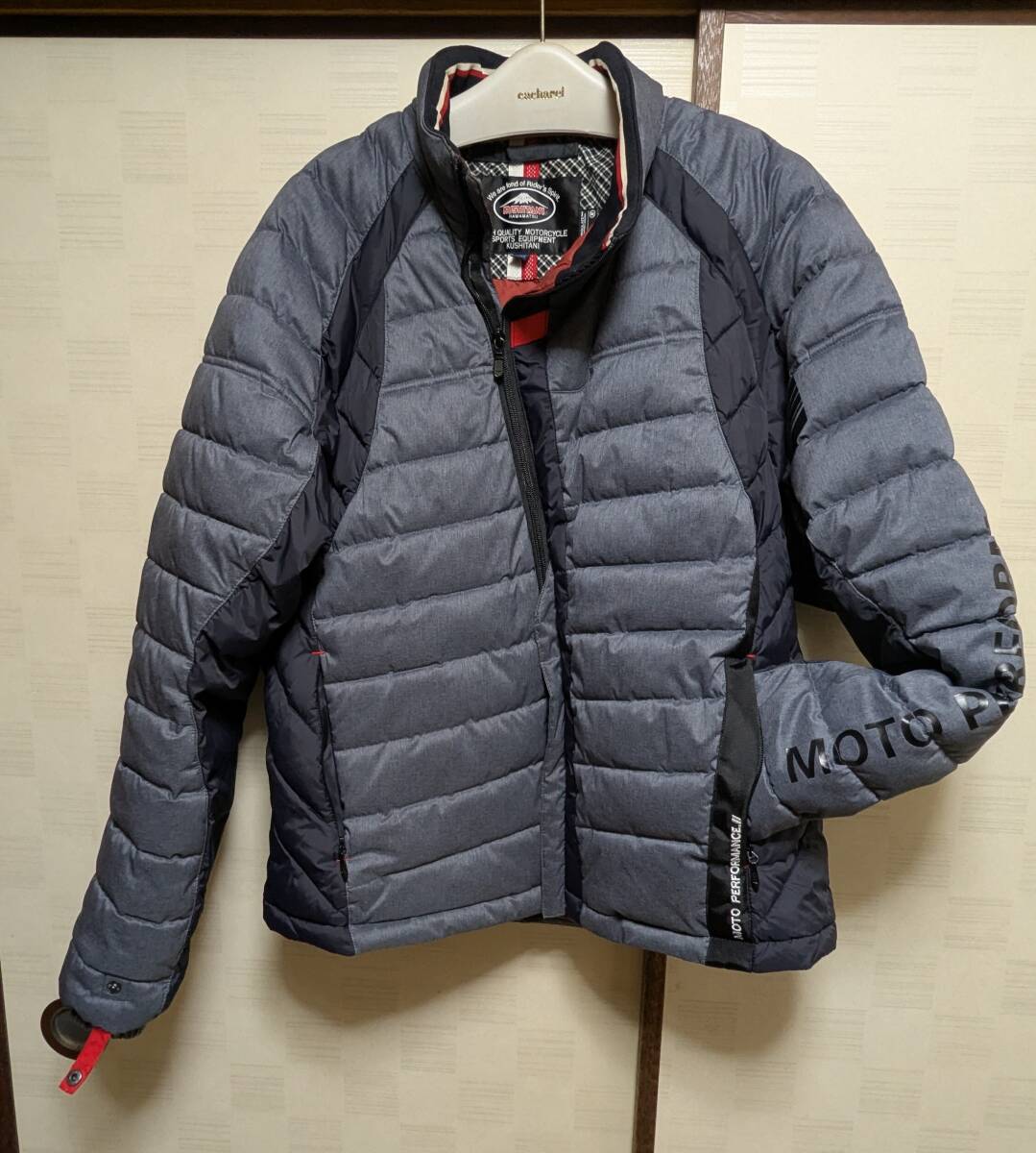 KUSHITANI 防寒テキスタイルウェア K-2818 ウィンターアメニタジャケット XLサイズ グリーン 冬用インナー付き 2021年モデル 中古品_画像6