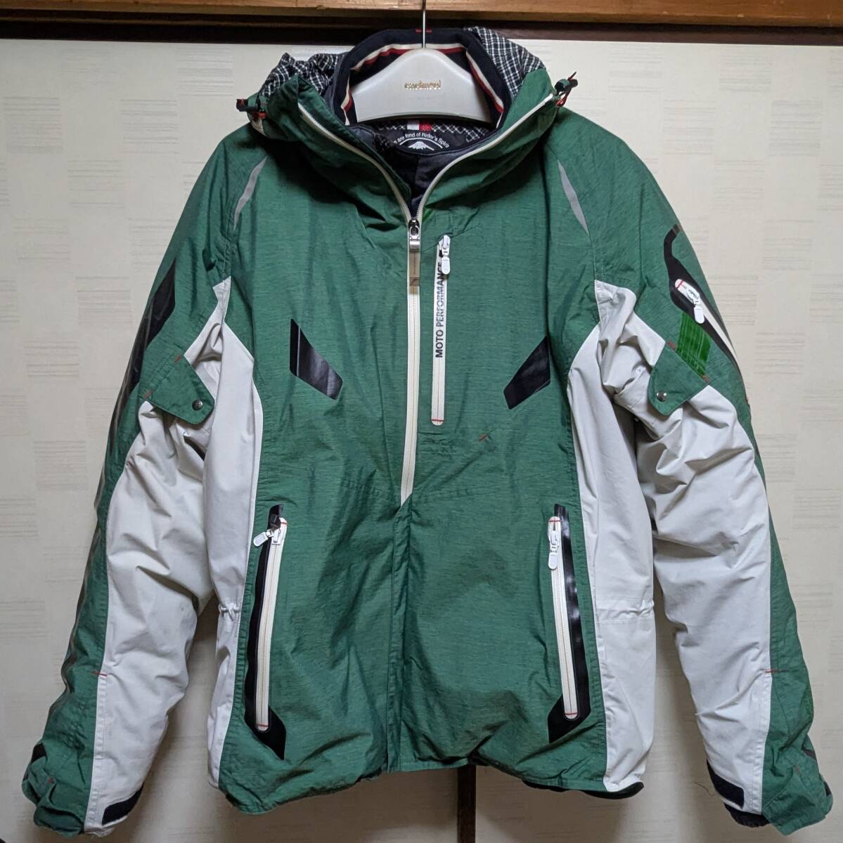 KUSHITANI 防寒テキスタイルウェア K-2818 ウィンターアメニタジャケット XLサイズ グリーン 冬用インナー付き 2021年モデル 中古品_画像1