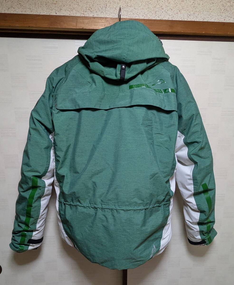 KUSHITANI 防寒テキスタイルウェア K-2818 ウィンターアメニタジャケット XLサイズ グリーン 冬用インナー付き 2021年モデル 中古品_画像2