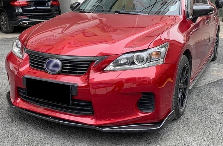 【送料無料】国内発送 レクサス CT200h ZWA10 前期後期適合 LEXUS フロントリップスポイラー フロントバンパー エアロ カナード ブラック_画像2