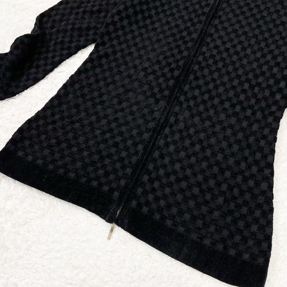  превосходный товар!!XL соответствует!! Salvatore Ferragamo driver's вязаный блузон жакет в клетку общий рисунок мужской осень-зима Salvatore Ferragamo