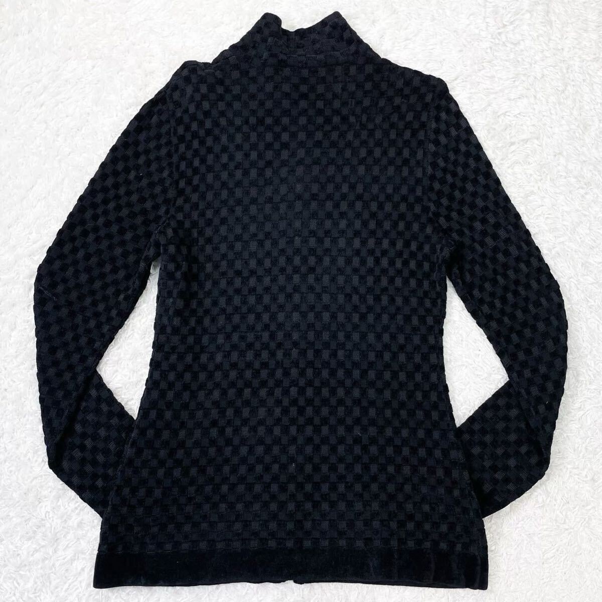  превосходный товар!!XL соответствует!! Salvatore Ferragamo driver's вязаный блузон жакет в клетку общий рисунок мужской осень-зима Salvatore Ferragamo