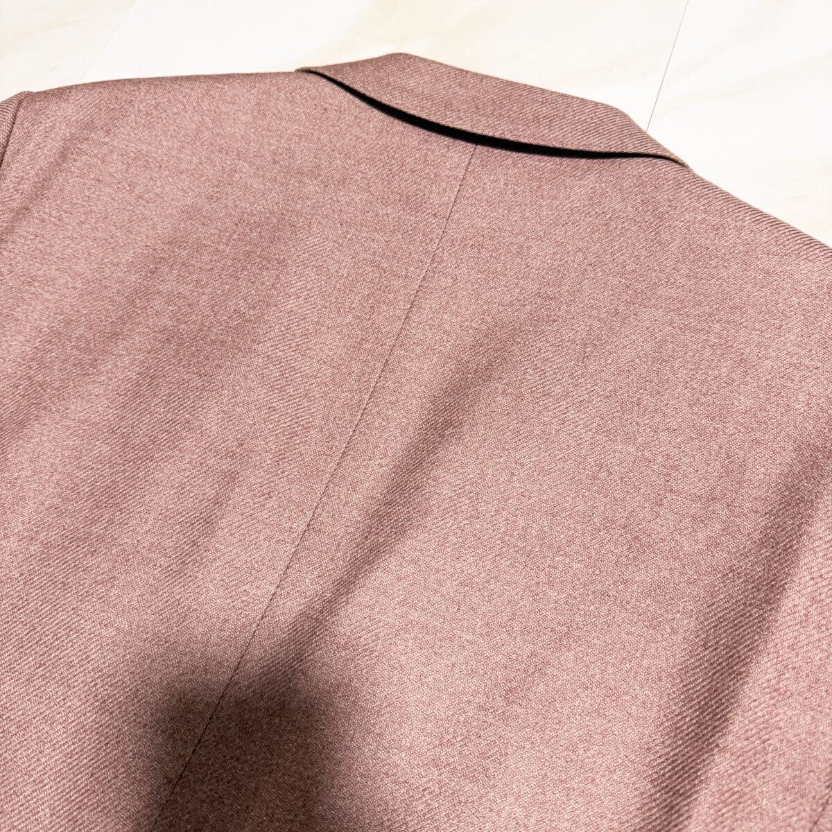極美品!!Lサイズ!!ロロピアーナ【最高級カシミア】Loropiana テーラードジャケット アンコン ビジネス カシミヤ ピンク 秋冬 メンズ_画像9