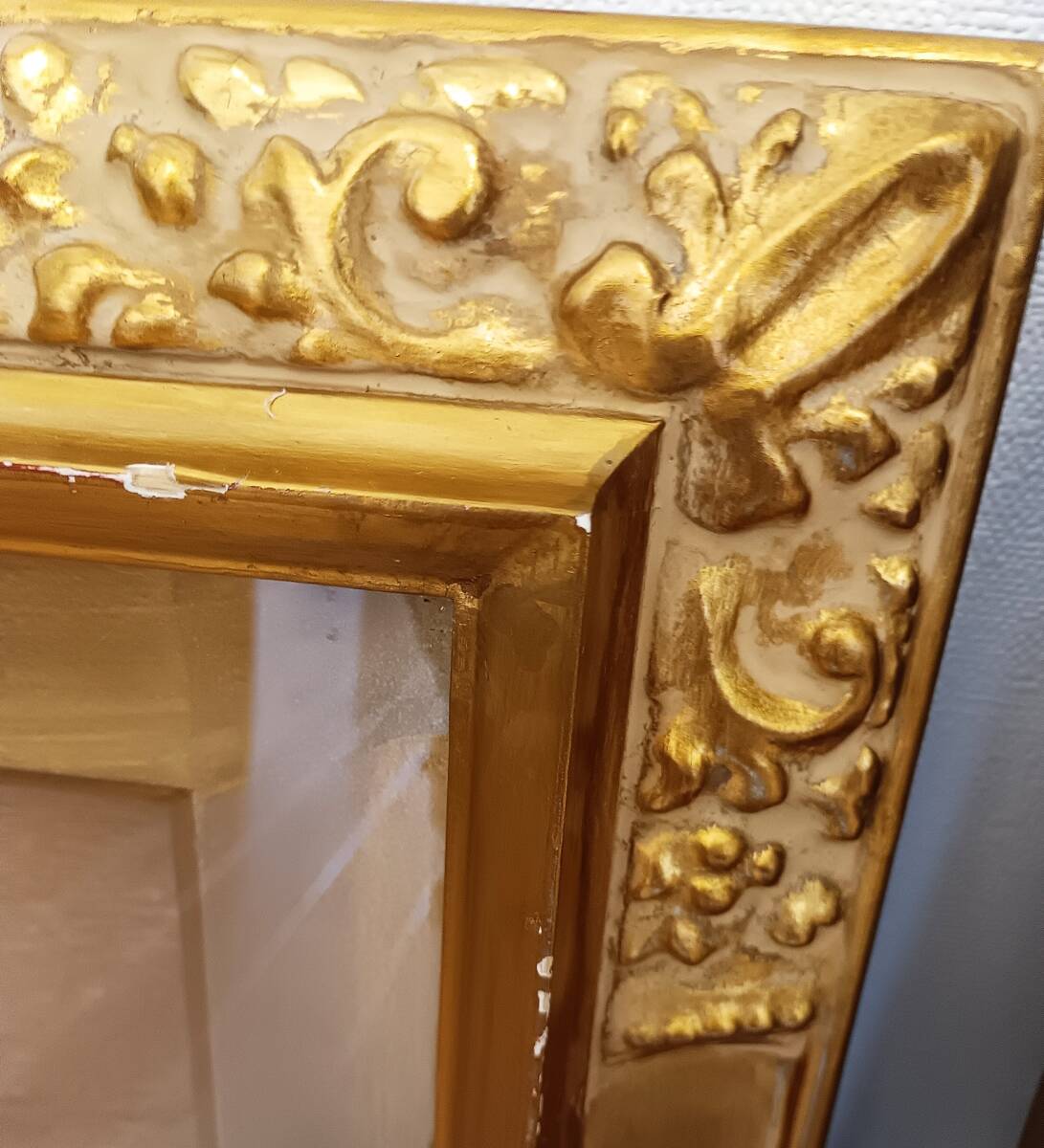 油彩画用額縁　３号F　ゴールド　中古_画像2
