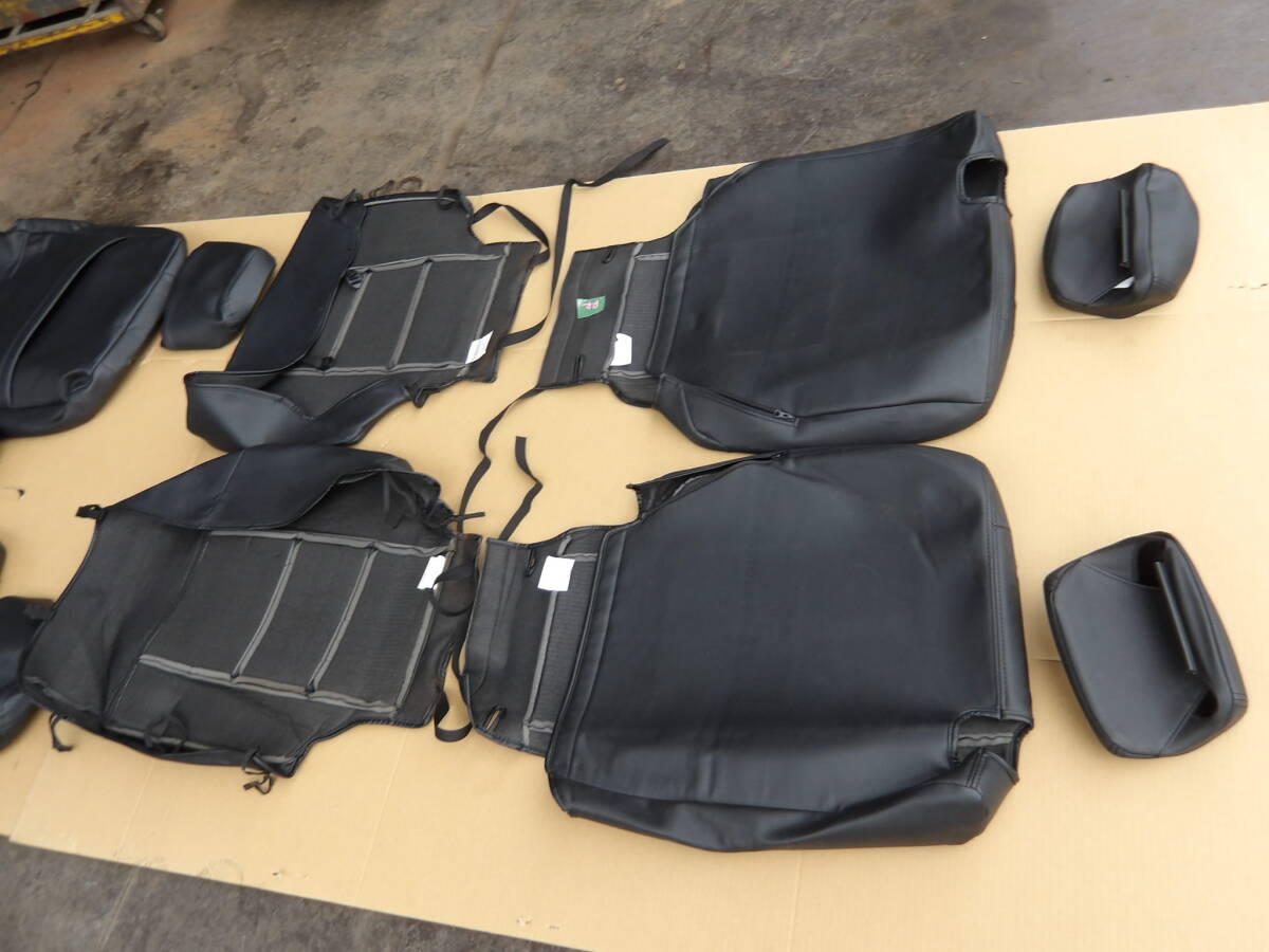 即決 H20年 L175S ムーヴ カスタムR Limited Bros. Clazzio クラッツィオ シートカバー 黒 レザー 調 タイプ /20【7-26243】_画像9