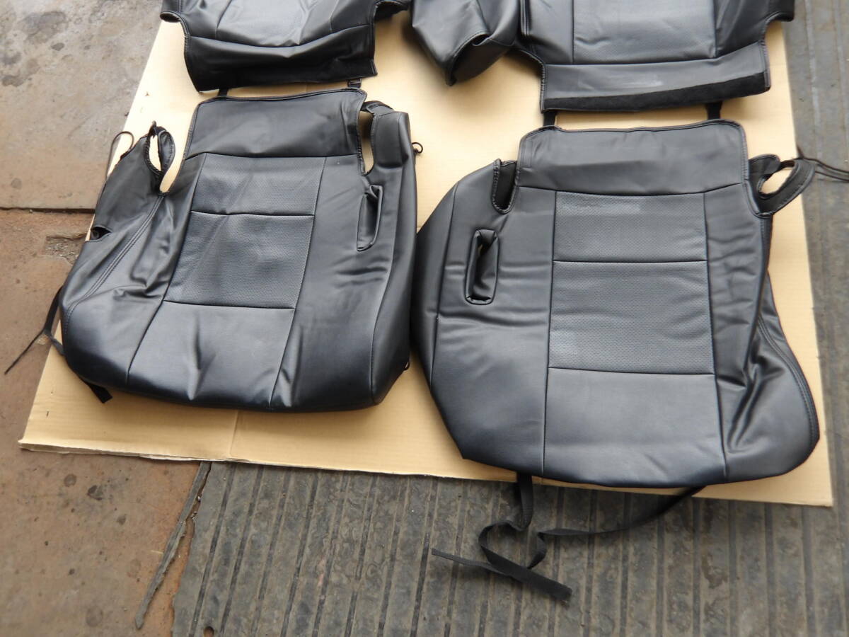 即決 H20年 L175S ムーヴ カスタムR Limited Bros. Clazzio クラッツィオ シートカバー 黒 レザー 調 タイプ /20【7-26243】_画像2