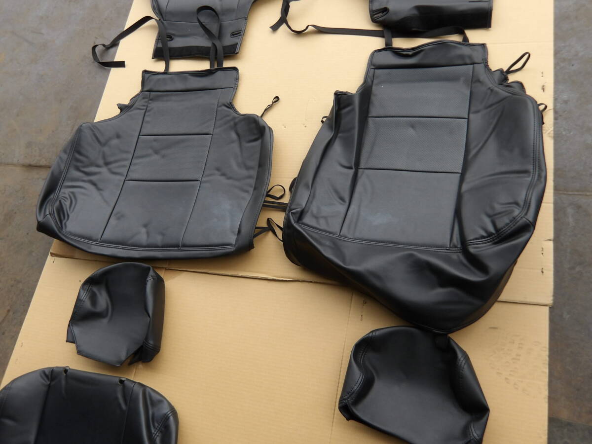即決 H20年 L175S ムーヴ カスタムR Limited Bros. Clazzio クラッツィオ シートカバー 黒 レザー 調 タイプ /20【7-26243】_画像4
