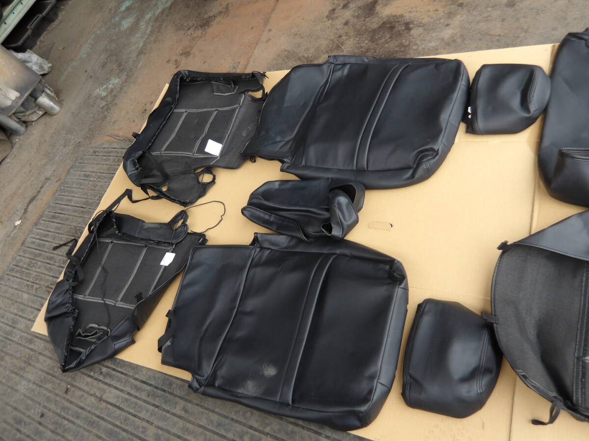 即決 H20年 L175S ムーヴ カスタムR Limited Bros. Clazzio クラッツィオ シートカバー 黒 レザー 調 タイプ /20【7-26243】_画像8