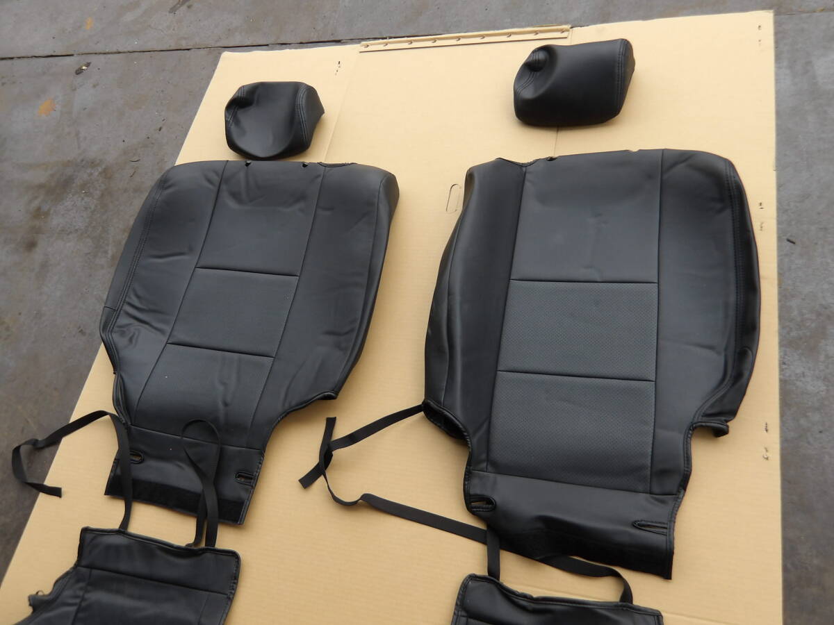 即決 H20年 L175S ムーヴ カスタムR Limited Bros. Clazzio クラッツィオ シートカバー 黒 レザー 調 タイプ /20【7-26243】_画像5