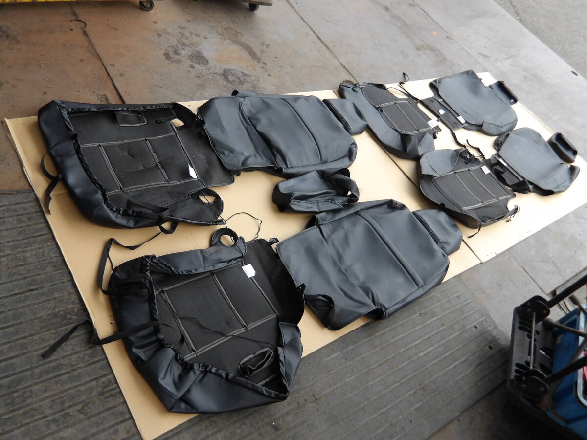 即決 H20年 L175S ムーヴ カスタムR Limited Bros. Clazzio クラッツィオ シートカバー 黒 レザー 調 タイプ /20【7-26243】_画像7