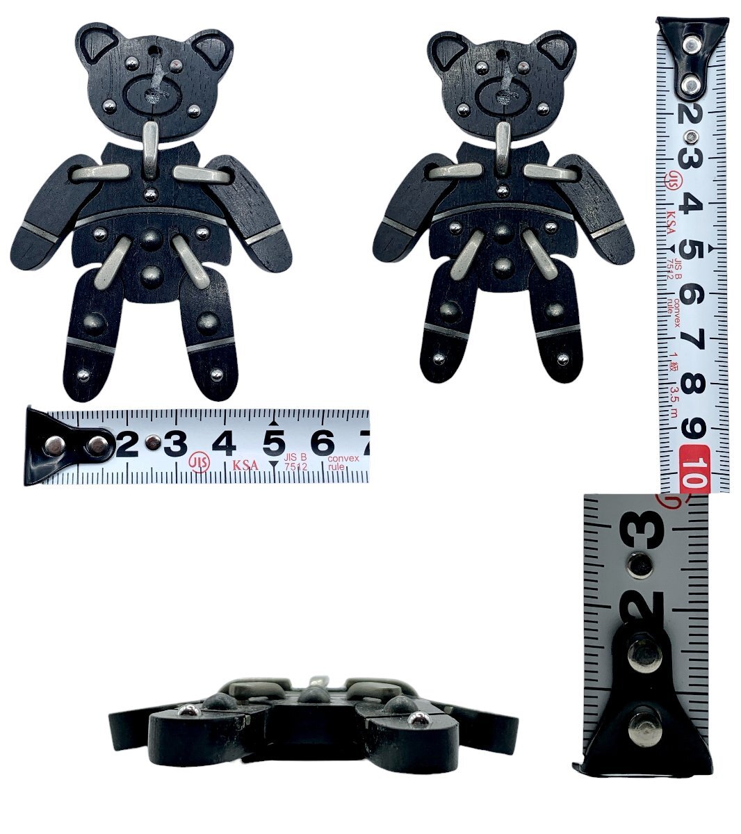 PRADA Prada брелок для ключа цепочка для ключей медведь Bear чёрный черный 2 пункт . суммировать б/у товар ... рейс 420..(BBY2030)