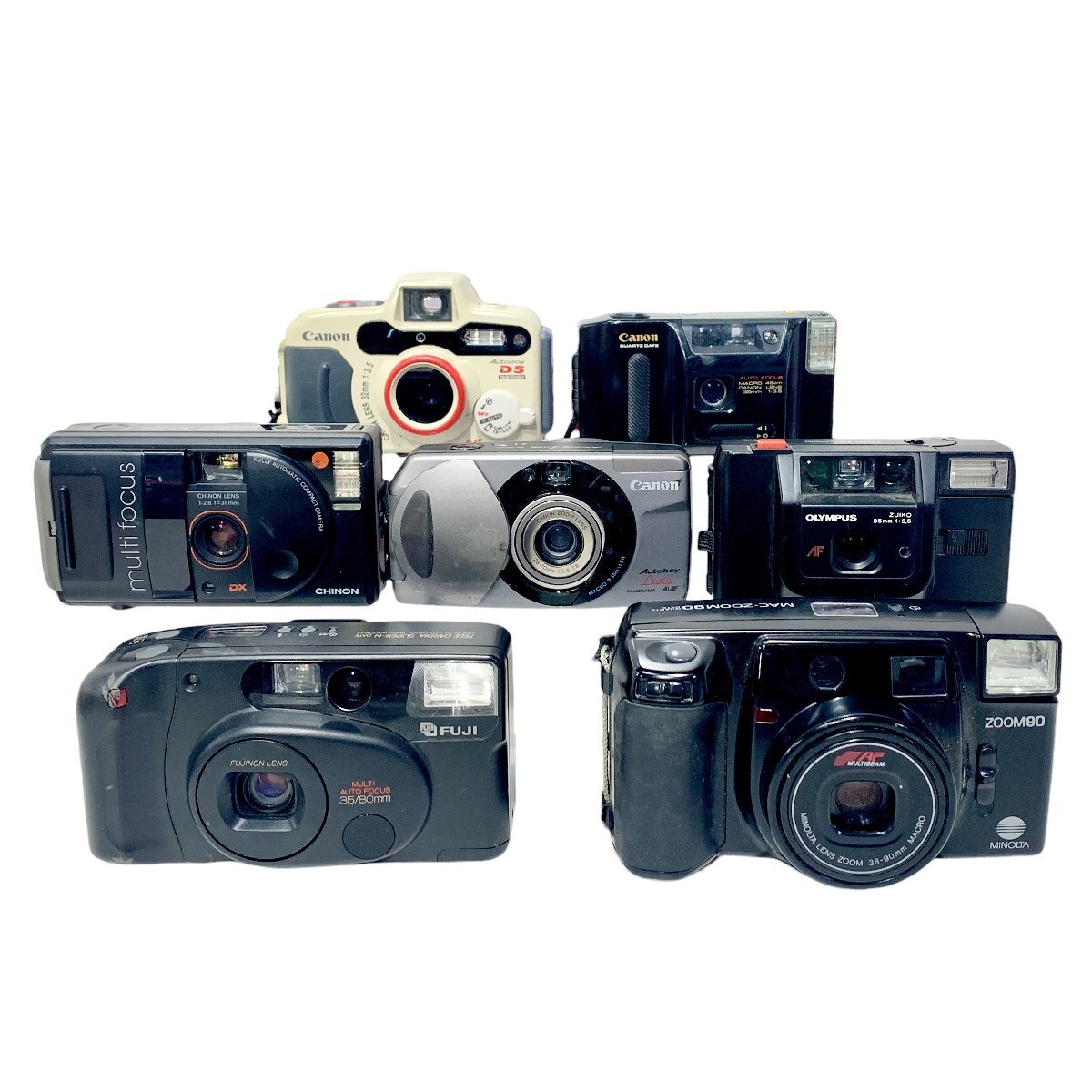 FUJIFIL/MINOLTA/OLYMPUS/CANON/CHINON カメラ フィルムカメラ 部品 パーツ 7点 おまとめ 動作未確認 ジャンク品 80サイズ 蘇さ(BBY2089)_画像1