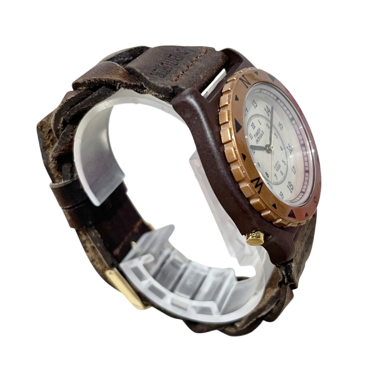 TIMEX サファリ タイメックス 時計 腕時計 INDIGLO アドベンチャー 1990年代 クオーツ 不動 ジャンク品 コンパクトサイズ 蘇や(KAY337)_画像3