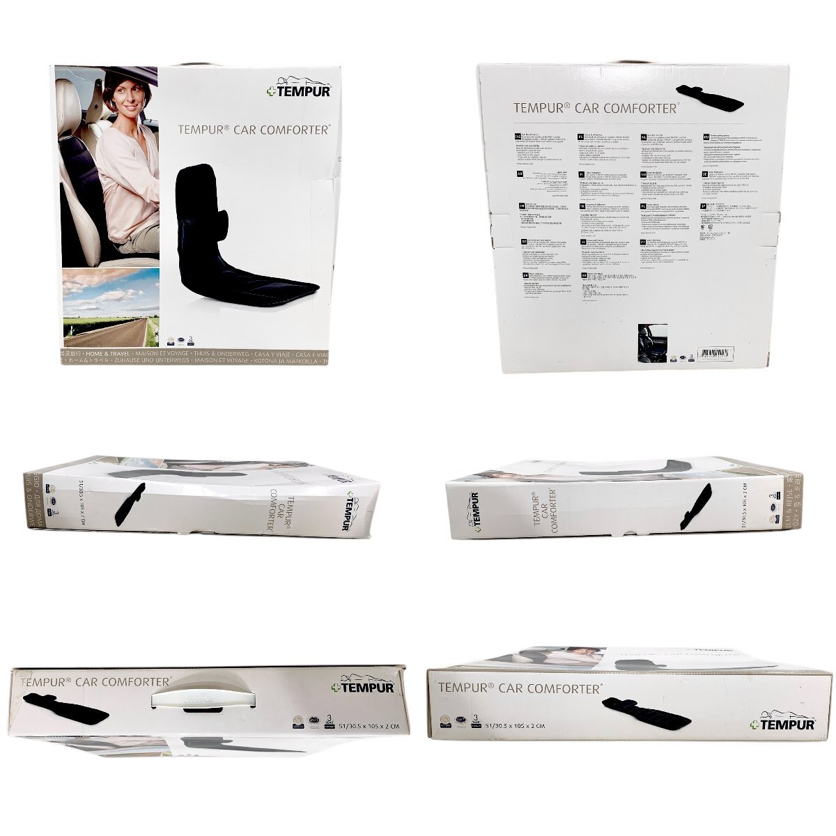 TEMPUR CAR COMFORTER テンピュール カーコンフォーター ブラック 車 シート シートクッション 箱付き 中古品 120サイズ 蘇や(HY1179)_画像10
