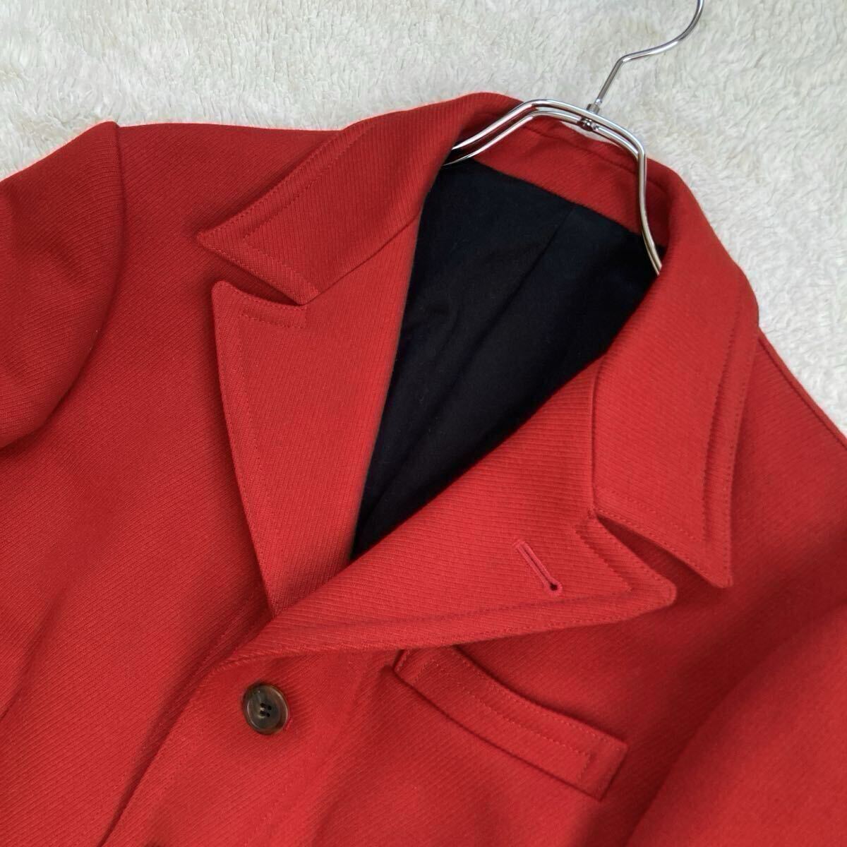 ポールスミス ロンドン【極美品 希少サイズL】Paul Smith LONDON チェスターコート ジャケット アウター 赤 レッド ウール メンズ 秋冬物_画像3