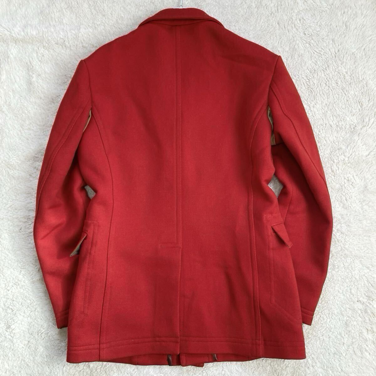 ポールスミス ロンドン【極美品 希少サイズL】Paul Smith LONDON チェスターコート ジャケット アウター 赤 レッド ウール メンズ 秋冬物_画像5