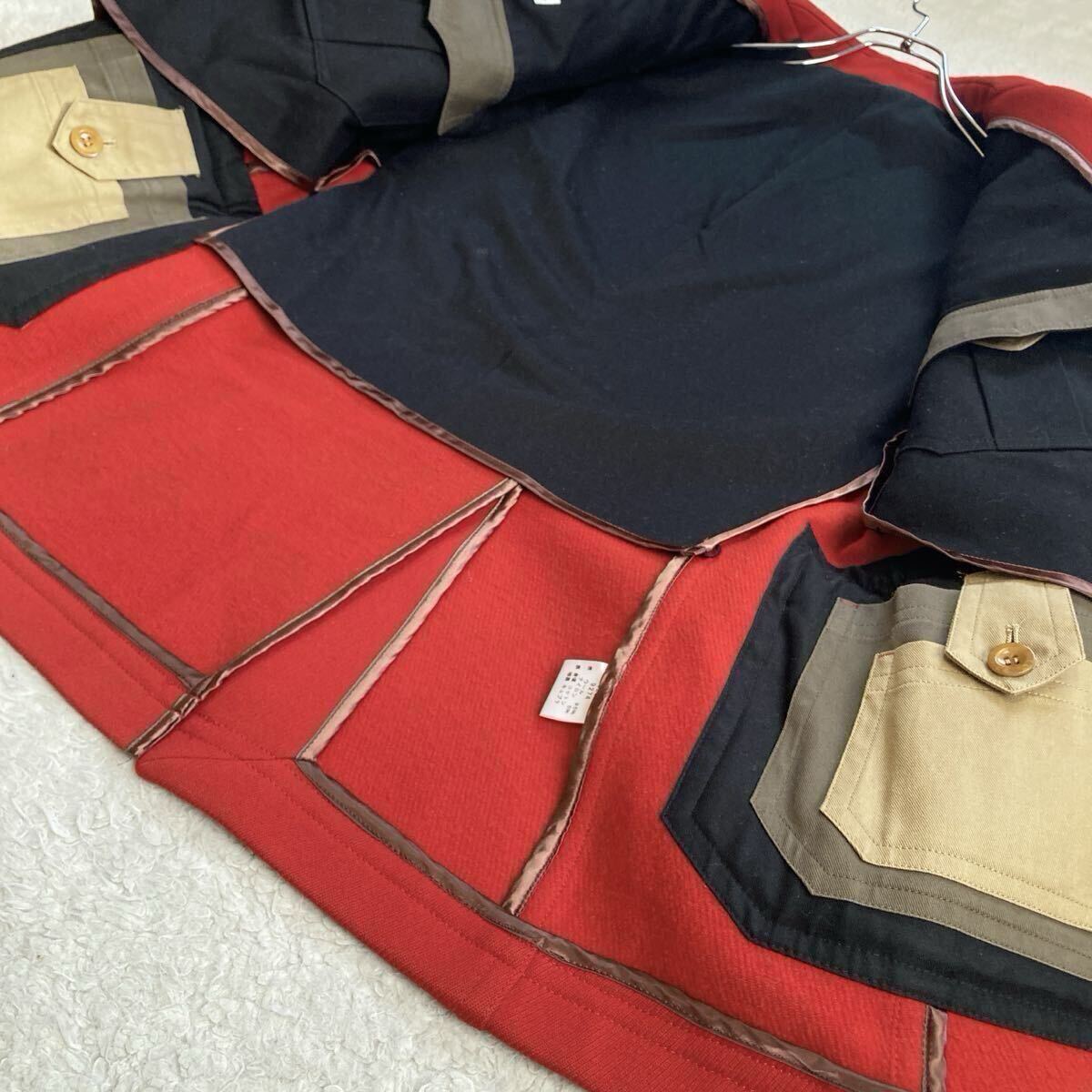 ポールスミス ロンドン【極美品 希少サイズL】Paul Smith LONDON チェスターコート ジャケット アウター 赤 レッド ウール メンズ 秋冬物_画像8