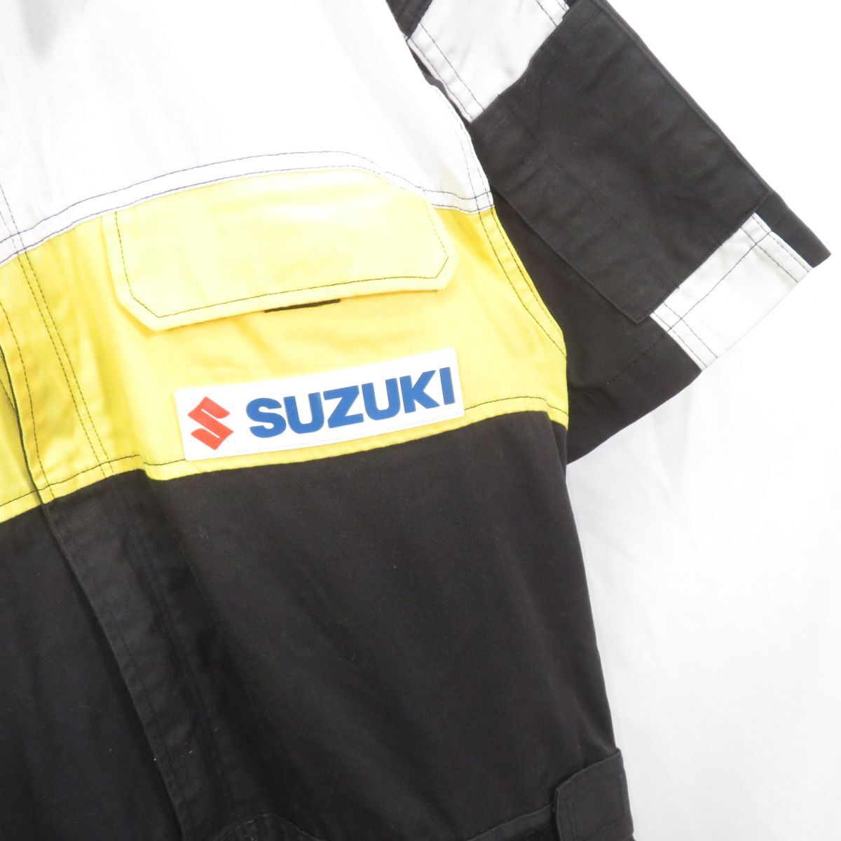 SUZUKI 作業着 半袖つなぎ sizeL/スズキ 1101_画像3