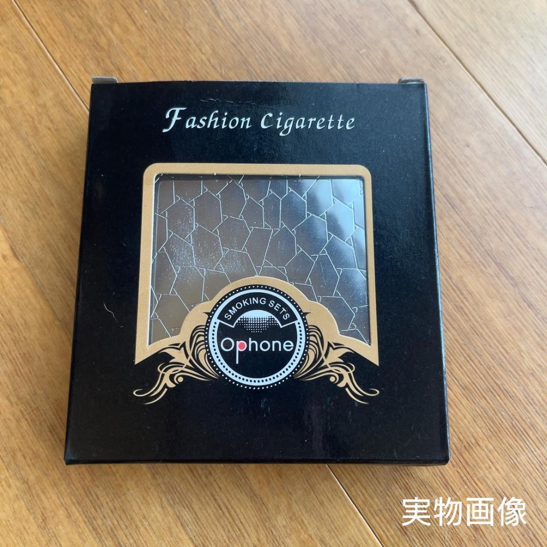 シガレットケース メンズ メタリック シルバーカラー コンパクト 片手 両開き_画像4