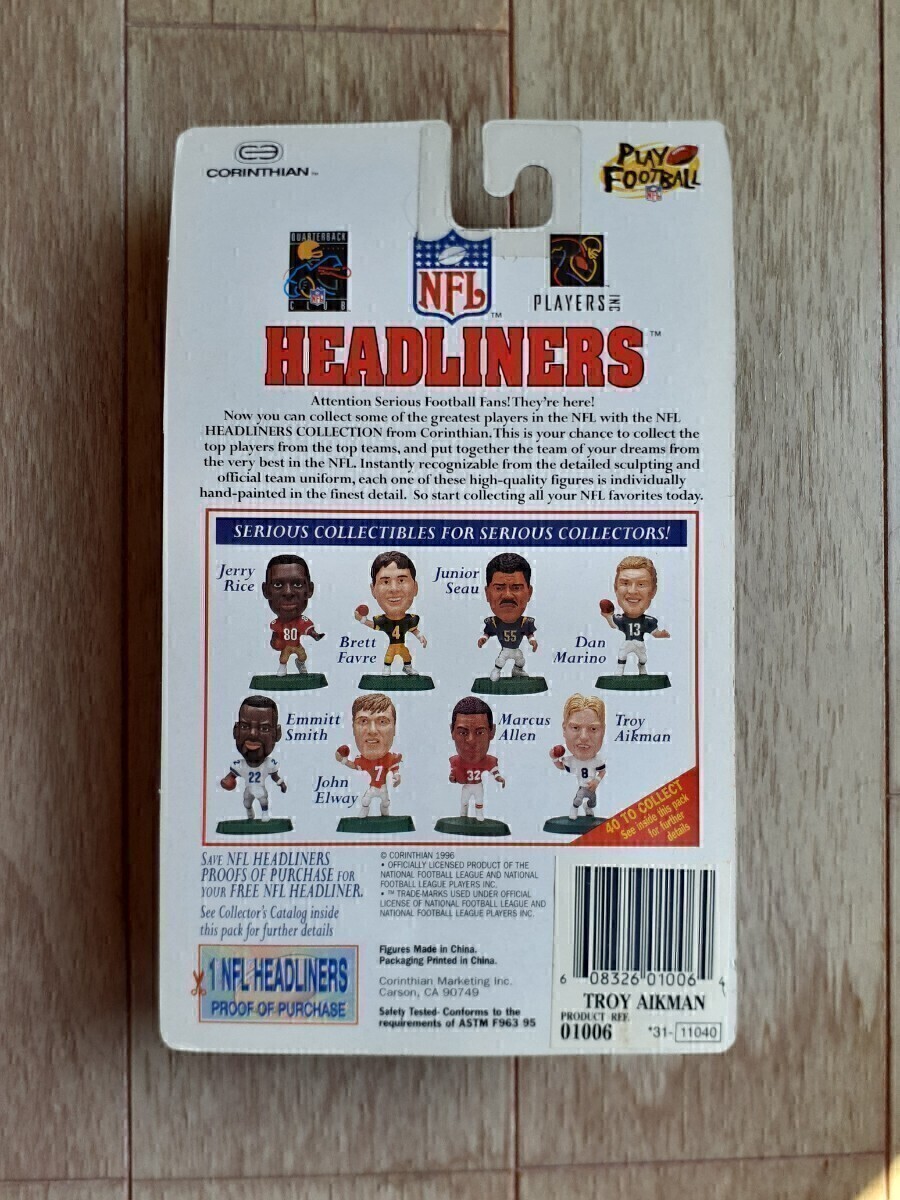 トロイ・エイクマン コリンシアン NFL フィギュア ヘッドライナーズ CORINTHIAN HEADLINERS Troy Aikmon アメリカン・フットボール_画像4
