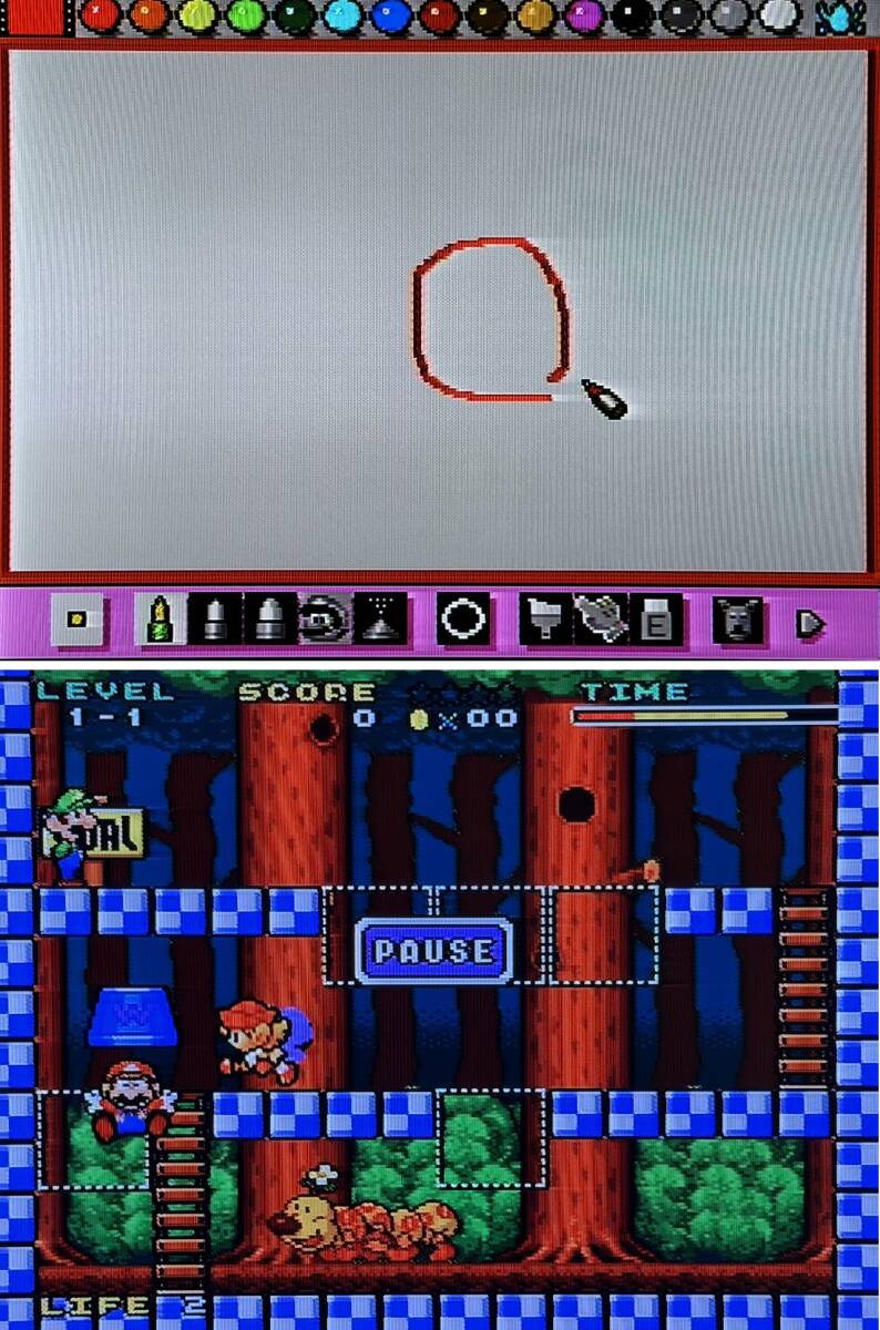 Nintendo/ 任天堂　スーパーファミコンマウス MARIOPAINT マリオペイント/ マリオとワリオ MARIO & WARIO　SFCソフト2種SET　箱付き中古_画像10