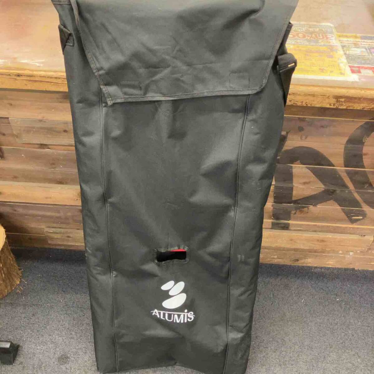 【中古品】アルミス アルミ伸縮はしご 14段 フック付き 4.1m ASH-410BKF 収納袋付き【柏店】_画像1