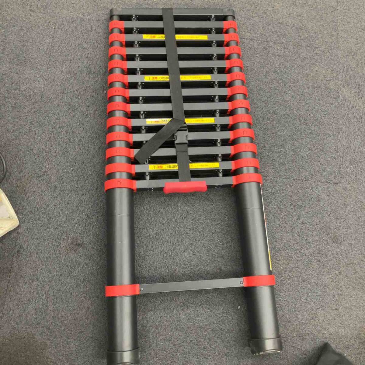 【中古品】アルミス アルミ伸縮はしご 14段 フック付き 4.1m ASH-410BKF 収納袋付き【柏店】_画像2